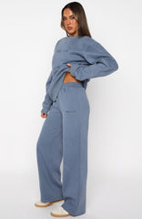 Stay Lifted Wide Leg Sweatpants Ocean
