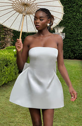 Abbey Mini Dress - Ivory Dress XS Babyboo Fashion Premium Exclusive Design