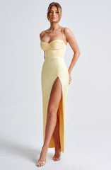 Alora Maxi Dress - Lemon Dress Babyboo Fashion Premium Exclusive Design