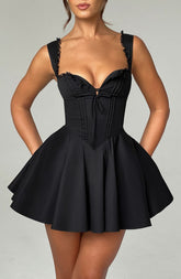 Antonella Mini Dress - Black Dress Babyboo Fashion Premium Exclusive Design