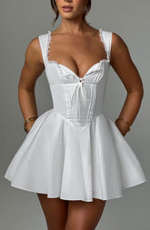 Antonella Mini Dress - Ivory Dress Babyboo Fashion Premium Exclusive Design