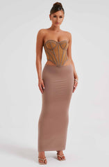 Astrid Maxi Skirt - Chocolate Skirt Babyboo Fashion Premium Exclusive Design