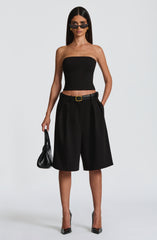 Ausra Bermuda Shorts - Black Shorts Babyboo Fashion Premium Exclusive Design