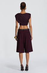 Ausra Bermuda Shorts - Plum Shorts Babyboo Fashion Premium Exclusive Design