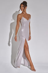 Bells Maxi Dress - Silver Dress Babyboo Fashion Premium Exclusive Design