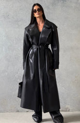 Bridget Trench Coat - Black Jacket Babyboo Fashion Premium Exclusive Design