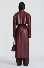Bridget Trench Coat - Plum Jacket Babyboo Fashion Premium Exclusive Design