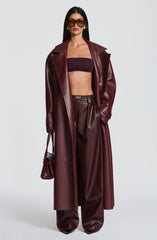 Bridget Trench Coat - Plum Jacket Babyboo Fashion Premium Exclusive Design