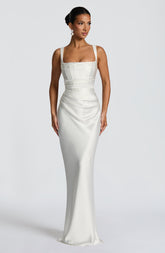 Calanthe Maxi Dress - Ivory Dress Babyboo Fashion Premium Exclusive Design