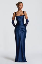 Calanthe Maxi Dress - Navy Dress Babyboo Fashion Premium Exclusive Design