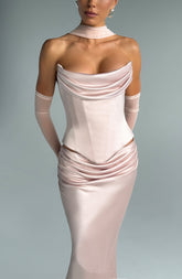 Callista Corset - Soft Peach Tops Babyboo Fashion Premium Exclusive Design