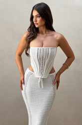 Carly Corset - White Tops Babyboo Fashion Premium Exclusive Design