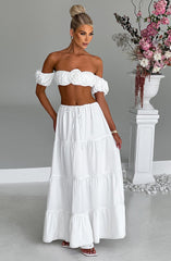 Carmen Top - Ivory Shirts & Tops XS Babyboo Fashion Premium Exclusive Design