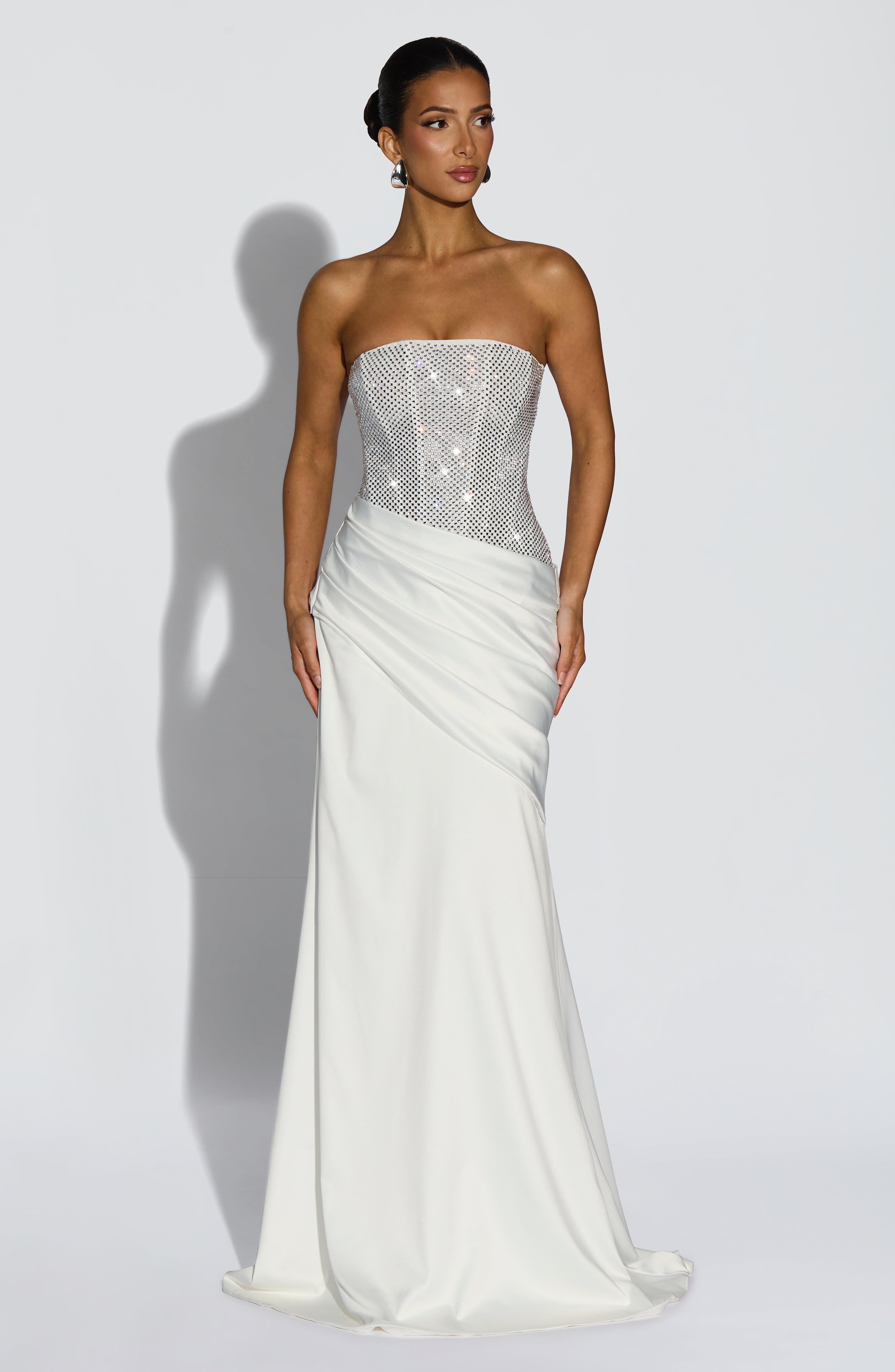 Celestia Maxi Dress - Ivory Dress XS Babyboo Fashion Premium Exclusive Design