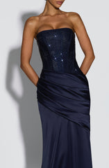Celestia Maxi Dress - Navy Dress Babyboo Fashion Premium Exclusive Design