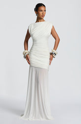 Demelza Maxi Dress - Ivory Dress Babyboo Fashion Premium Exclusive Design