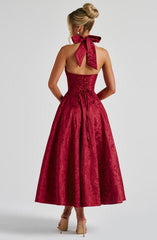 Effie Midi Dress - Red Dress Babyboo Fashion Premium Exclusive Design