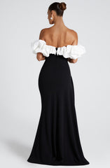 Elsie Maxi Dress - Black/White Dress Babyboo Fashion Premium Exclusive Design