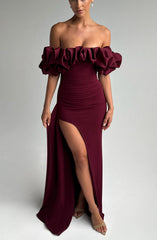 Elsie Maxi Dress - Cherry Lacquer Dress Babyboo Fashion Premium Exclusive Design