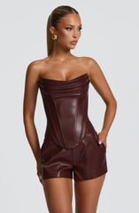 Elvina Corset - Burgundy Tops Babyboo Fashion Premium Exclusive Design