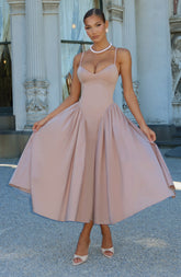 Emerson Midi Dress - Clay Dress XS Babyboo Fashion Premium Exclusive Design