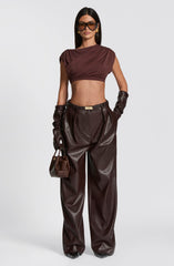 Frankie Gloves - Plum Brown Accessories Babyboo Fashion Premium Exclusive Design