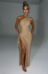 Genevieve Maxi Dress - Gold Sparkle Dress Babyboo Fashion Premium Exclusive Design
