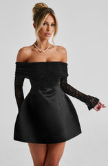 Georgianna Mini Dress - Black Dress Babyboo Fashion Premium Exclusive Design