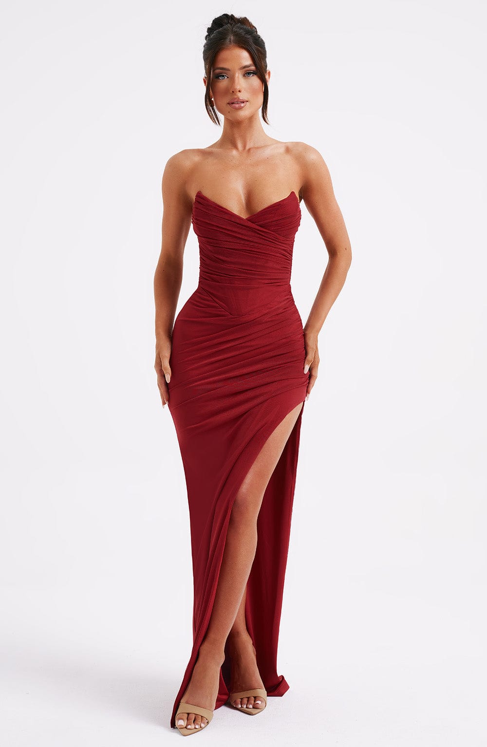 Giovanna Maxi Dress - Wine Dress Babyboo Fashion Premium Exclusive Design