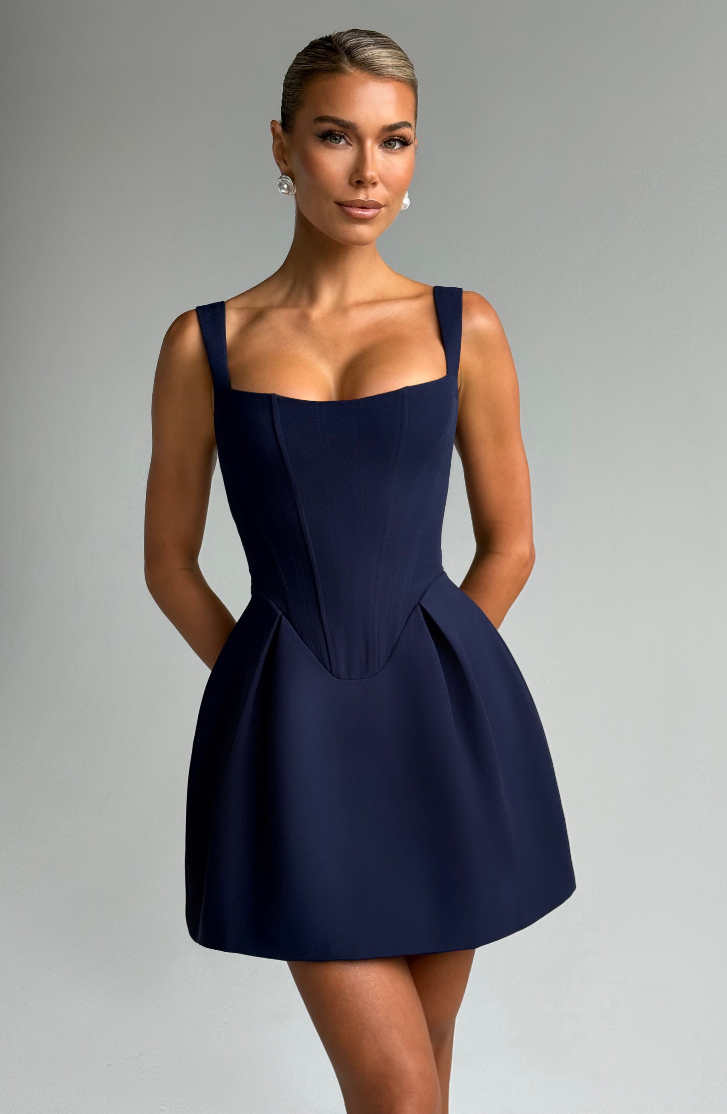 Janiyah Mini Dress - Navy Dress Babyboo Fashion Premium Exclusive Design