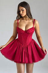 Josie Mini Dress - Red Dress Babyboo Fashion Premium Exclusive Design