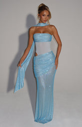 Kailani Maxi Dress - Aqua Dress Babyboo Fashion Premium Exclusive Design