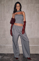 Kirsty Pants - Grey Marl Pants Babyboo Fashion Premium Exclusive Design