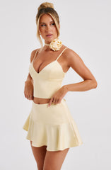 Louisa Mini Skirt - Lemon Skirt Babyboo Fashion Premium Exclusive Design