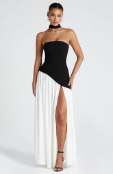 Maliyah Maxi Dress - Black/White Dress Babyboo Fashion Premium Exclusive Design