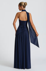 Maliyah Maxi Dress - Navy Dress Babyboo Fashion Premium Exclusive Design