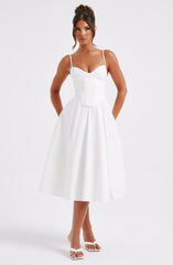 Mariella Midi Dress - Ivory Dress XS Babyboo Fashion Premium Exclusive Design