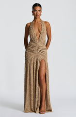 Minerva Maxi Dress - Beige Dress Babyboo Fashion Premium Exclusive Design