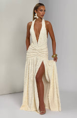 Minerva Maxi Dress - Ivory Dress Babyboo Fashion Premium Exclusive Design