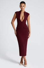 Nellie Midi Dress - Cherry Lacquer Dress Babyboo Fashion Premium Exclusive Design