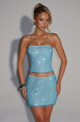 Nila Mini Skirt - Aqua Skirt Babyboo Fashion Premium Exclusive Design