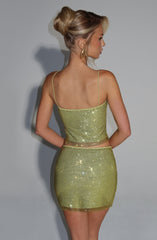 Nila Mini Skirt - Olive Skirt Babyboo Fashion Premium Exclusive Design