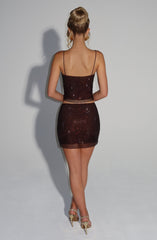 Nila Mini Skirt - Plum Brown Skirt Babyboo Fashion Premium Exclusive Design