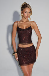 Nora Top - Plum Brown Tops Babyboo Fashion Premium Exclusive Design