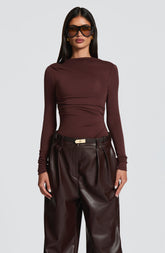 Pearson Bodysuit - Plum Brown Bodysuits Babyboo Fashion Premium Exclusive Design