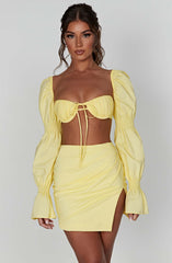 Perla Mini Skirt - Lemon Skirt Babyboo Fashion Premium Exclusive Design