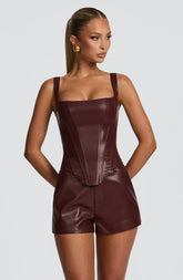 Raisa Corset - Burgundy Tops Babyboo Fashion Premium Exclusive Design