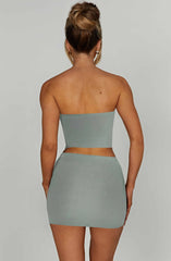Rein Mini Skirt - Steel Skirt Babyboo Fashion Premium Exclusive Design