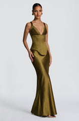 Rowan Corset - Deep Olive Tops Babyboo Fashion Premium Exclusive Design