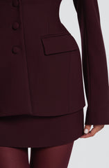Rowena Blazer - Plum Jacket Babyboo Fashion Premium Exclusive Design